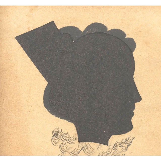 Puffy Sleeve Artist, Etc. Silhouettes, 19th Century, 2 For Sale - Image 4 of 10
