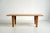 Large oak coffee table by Stolefabriken Odense, Denmark 1960. The top is made of blond oak slats, the base, detached by a...