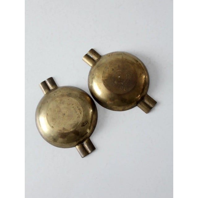 Vintage Brass Ashtray Pair For Sale - Image 6 of 8