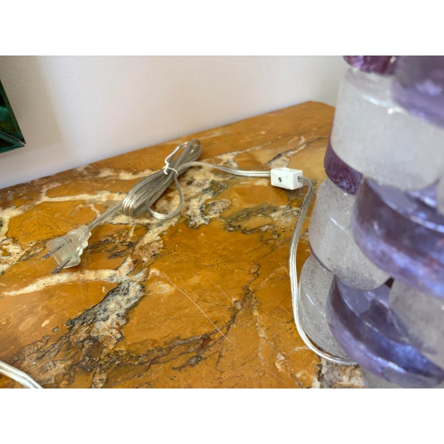 Purple Italian Modern Lamp by Albano Poli for Poliarte For Sale - Image 8 of 8