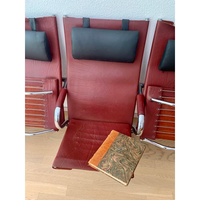 Bauhaus Cinema Series Chrome & Leather Armchair Bench Cinema by Pfalzberger, 1970s For Sale - Image 8 of 18