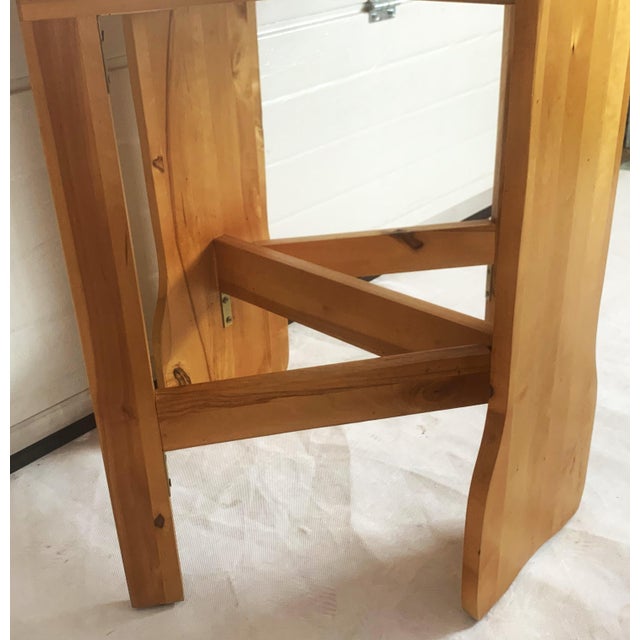 Extendable Wooden Drop-Leaf Table in Beech, 1970s For Sale - Image 10 of 18