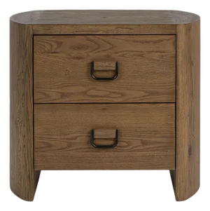 Modern Farmhouse Rounded Oak Nightstand