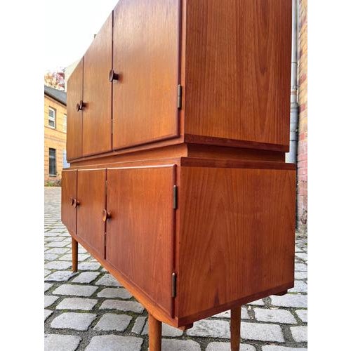 Teak Highboard with Round Handles For Sale - Image 10 of 11