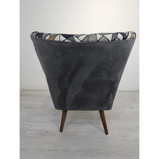 Vintage Cocktail Chair in Fabric For Sale - Image 11 of 15