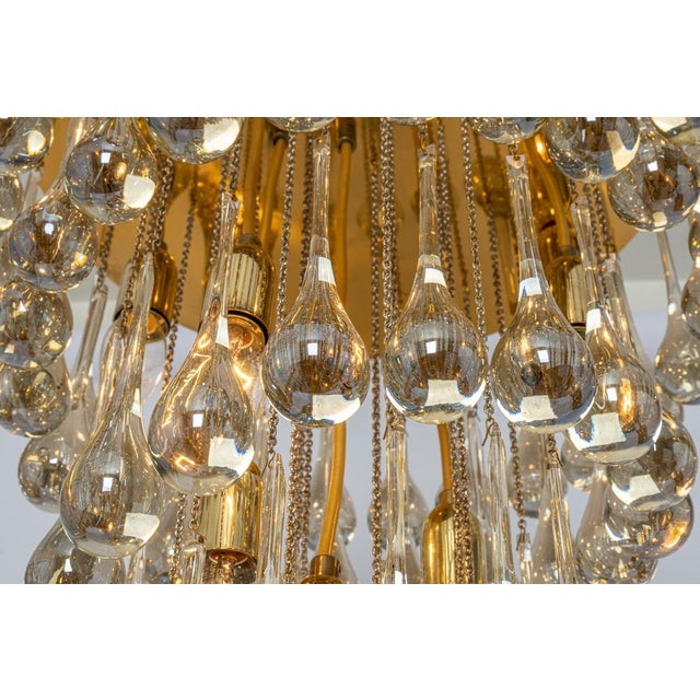 Large Murano Glass Tear Drop Chandelier by Christoph Palme, Germany, 1970s For Sale - Image 10 of 17