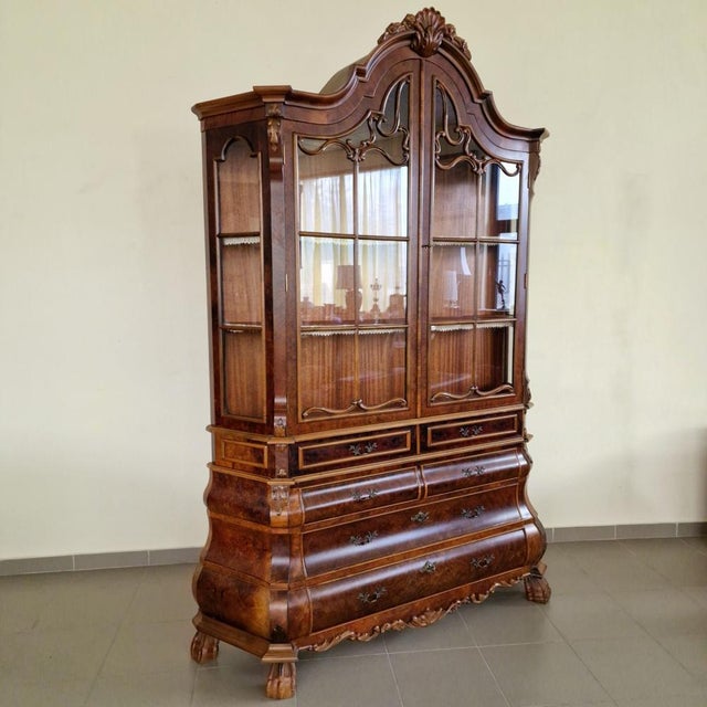 Brown Antique French Showcase For Sale - Image 8 of 10