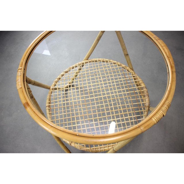 Mid-Century Bamboo and Glass Coffee Table by Alan Fuchs, Czechoslovakia, 1960s For Sale - Image 6 of 9