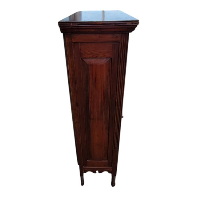 19th C American Grain Painted Rosewood Cabinet Antique Storage Cupboard For Sale - Image 14 of 18