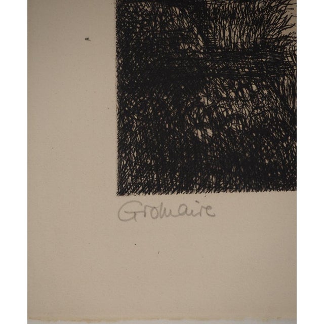 Modern Marcel Gromaire, Along the River, Original Engraving For Sale - Image 3 of 6