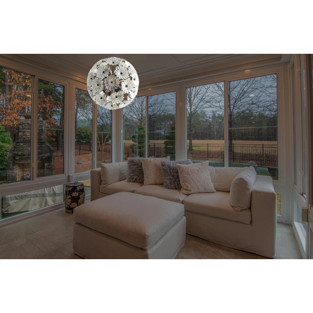 Vintage Sputnik Italian Crystal Chandelier, 1980 For Sale - Image 10 of 15