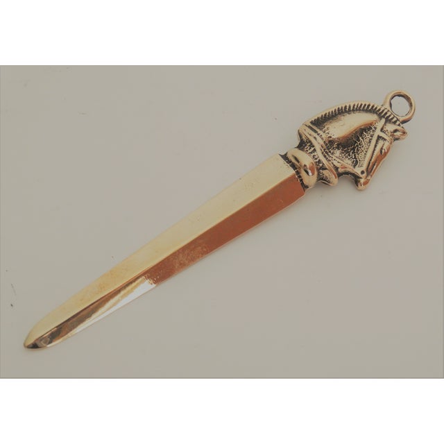 English Equestrian Brass Horse Letter Opener Chairish