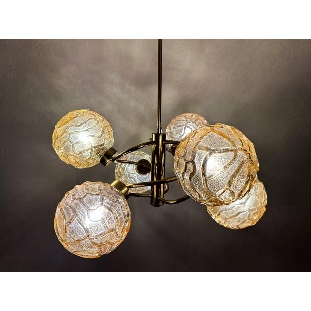 Glass Vintage Sputnik Pendant Light, 1970s For Sale - Image 7 of 15