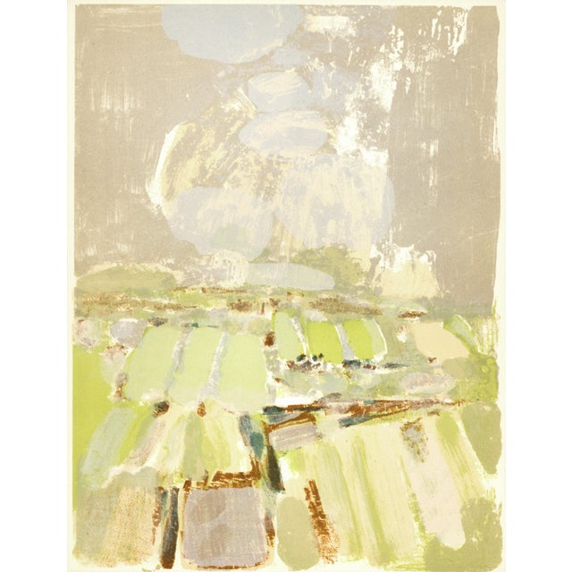 1962 Roger Mühl Lithograph "Champs Au Printemps" (Springtime Field) For Sale