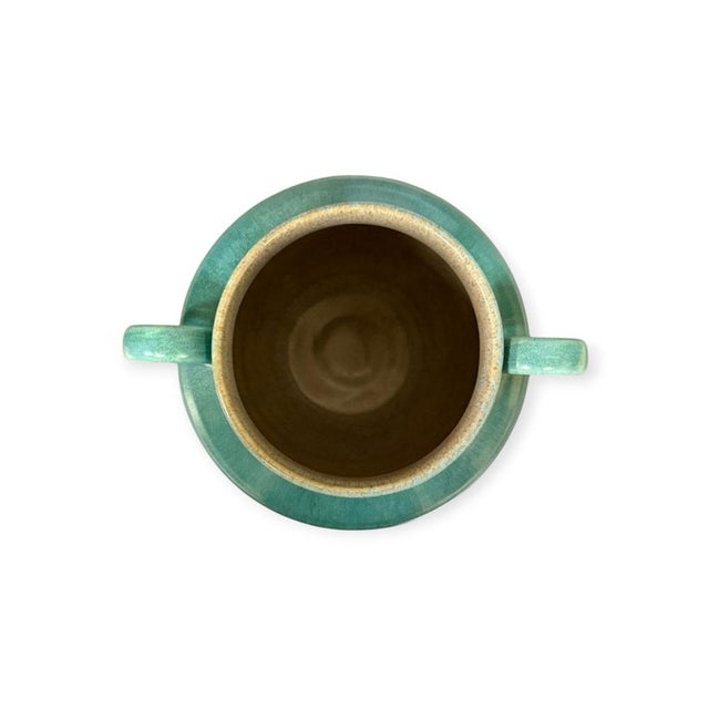 Turquoise Glazed M42 Twin-Handled Vase by Sylvan Ware for Poole Pottery, 1930s For Sale - Image 6 of 9