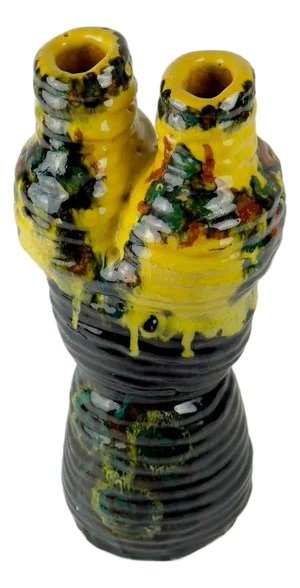 Vintage Glazed Pottery Vase, Former Yugoslavia, 1970s