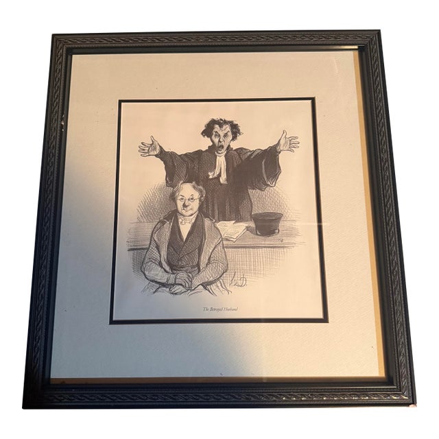Lithograph by French Artist Honoré Daumier (1808–1879) Law and Politics Series For Sale