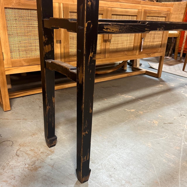 Distressed Black Ming Console Table Chairish