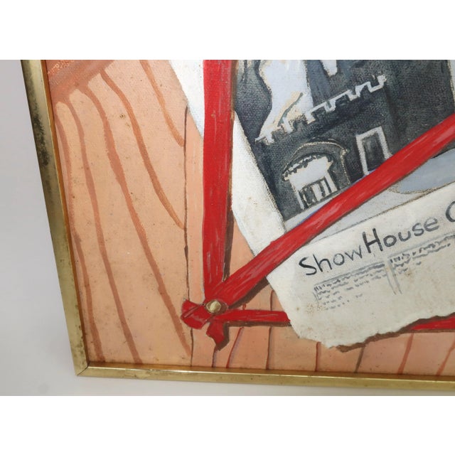 Caroline Klopstock Trompe l'Oeil Oil Painting, 1976 For Sale - Image 11 of 12