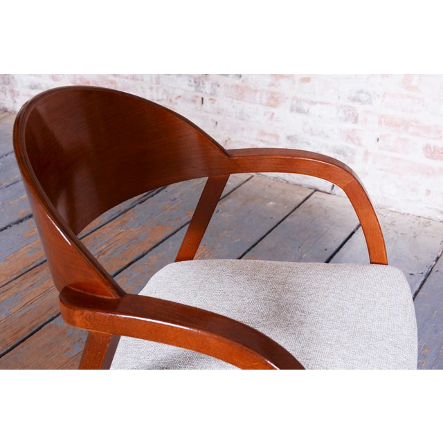 Wood Mid-Century Czech Cherrywood Armchairs, 1970s, Set of 2 For Sale - Image 7 of 18