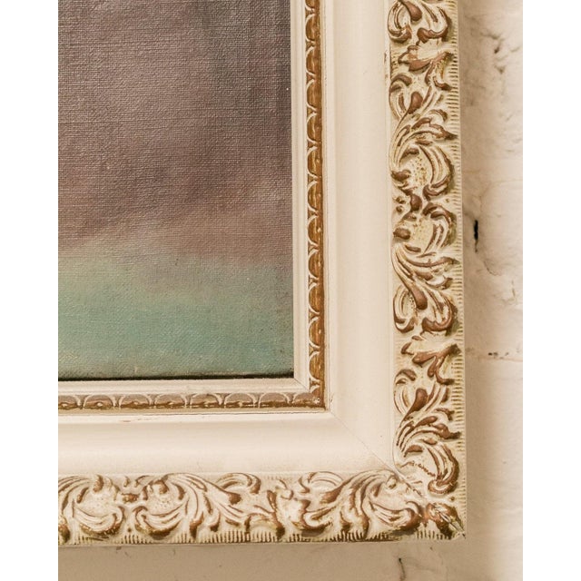 Textile Early 20th Century Signed Landscape Antique Oil Painting For Sale - Image 7 of 10