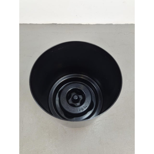 1970s Black Round Planter on Wheels by Anna Castelli for Kartell, 1970s For Sale - Image 5 of 9