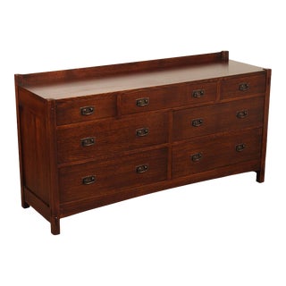 Stickley Mission Collection Oak Triple Dresser For Sale