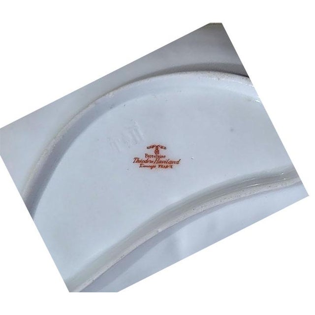 Late 19th Century Set of 10 Limoges Schleiger 146a by Haviland Fine Porcelain Curved Dishes For Sale - Image 5 of 5