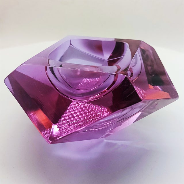 Purple Ashtray or Catch-All in Murano Glass attributed to Flavio Poli for Seguso, 1960s For Sale - Image 7 of 8