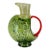 Kosta Boda "Corfu" by Kjell Engman Art Glass Jug (Green With Orange Handle) Signed #7080512 For Sale