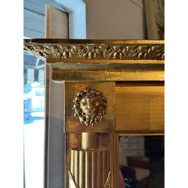 19th Century 19th C. Swedish Neoclassical Giltwood Mirror For Sale - Image 5 of 9