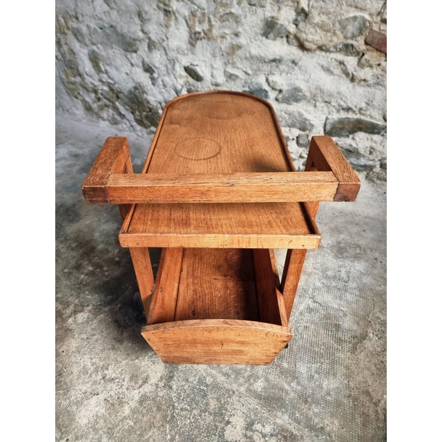 1950s Vintage Oak Bar Trolley, France, 1950s For Sale - Image 5 of 12