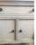 1990s Pair of Julia Gray Hand-Painted Side Tables/ Nightstands Pair in Hand-Painted Cream and Green Colorway For Sale In Phoenix - Image 6 of 7