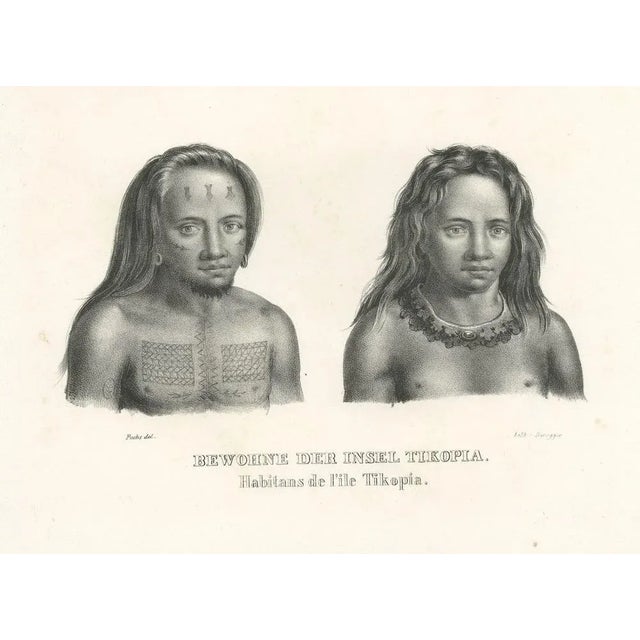 Tattooed Natives of Tikopia, 1845, Paper For Sale - Image 4 of 6