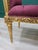 Mid 20th Century Louis XV Style Bench, Aged Gold Leaf Tufted Maroon Velvet For Sale - Image 9 of 9