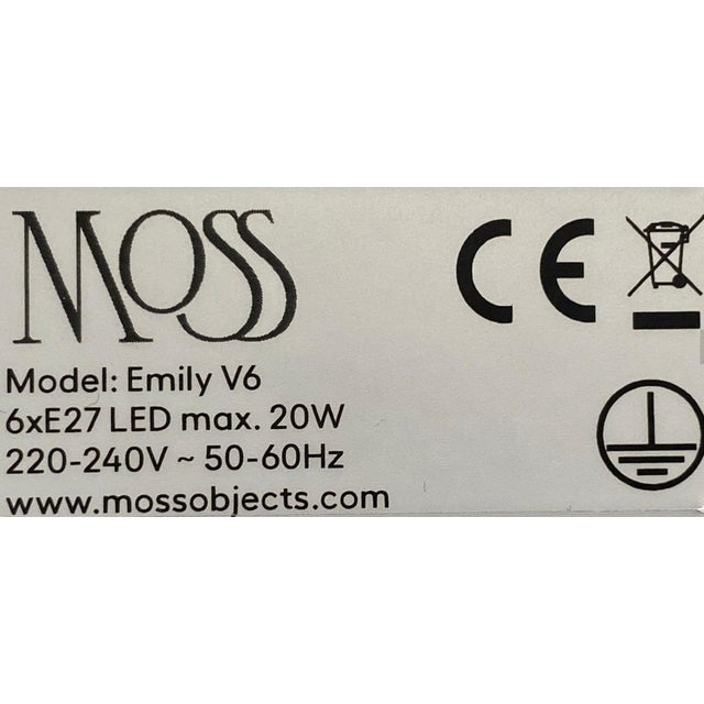 Emily V6 Group in High Gloss Paint Pendant from Moss Objects For Sale - Image 4 of 5