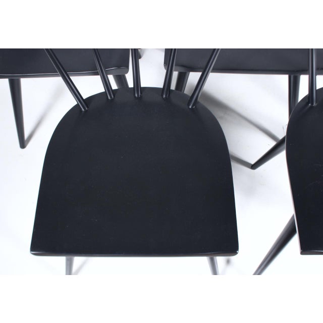 Set of 8 Attributed to Paul McCobb Planner Group Black Dining Side Chairs For Sale - Image 15 of 18