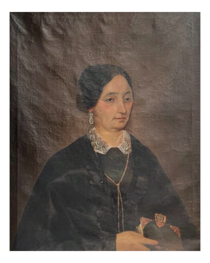 Anonimo, Female Portrait, Spain, 1850, Oil on Canvas