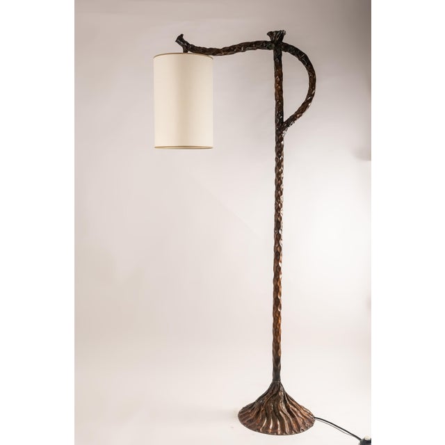 Sculptural Floor Lamp in Patinated Copper by Olivier Julia, 1980s For Sale - Image 13 of 13