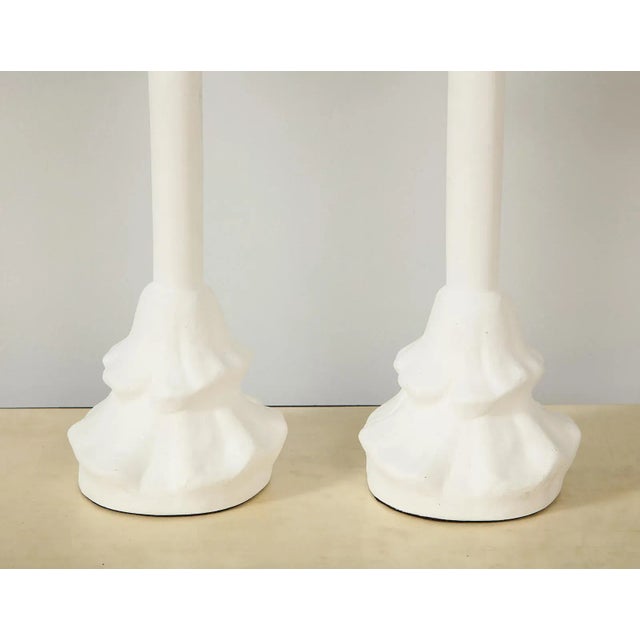 Bespoke Plaster Gio Table Lamps - a Pair For Sale - Image 4 of 9