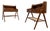 Pair of Mid Century Modern Handcrafted Caned Cabinets | Teak Bedside Tables For Sale