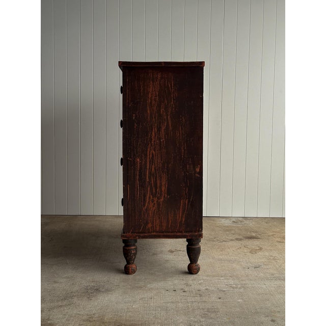 Late 19th Century Antique Painted Pine Chest of Drawers, Original Surface For Sale - Image 11 of 17