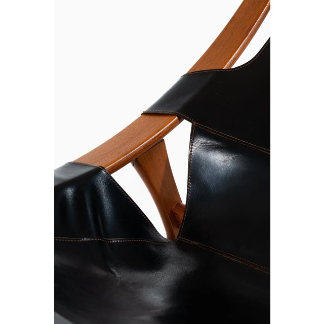 Holmenkollen Brass & Leather Lounge Chair by Arne Tidemand-Ruud for Norcraft, 1960s For Sale - Image 4 of 13