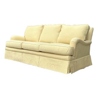 Vintage Hancock and Moore Three Seat Sofa in Scalamandre For Sale