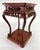 1990s Hand Carved Chinese Export, Mahogany Pedestal Table For Sale - Image 5 of 9
