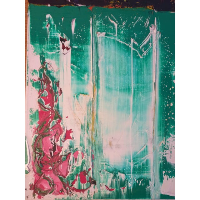 Textile Contemporary Framed Abstract Painting by Diane Grant For Sale - Image 7 of 11