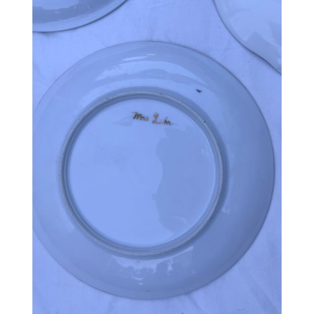 Butterflies and Spring Flowers Pink, Yellow and Blue Decorative Wall Plate Curation- Set of 7 For Sale - Image 9 of 14