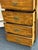 1970s Vintage Campaign-Style Six-Drawer Lingerie Chest With Brass Accents For Sale - Image 5 of 12