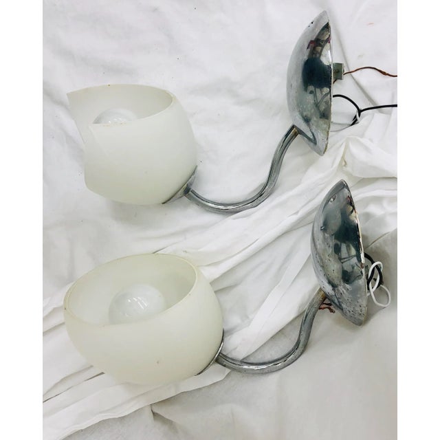 Vtg Mid-Century Modern Italian Wall Sconces - a Pair For Sale In Raleigh - Image 6 of 12