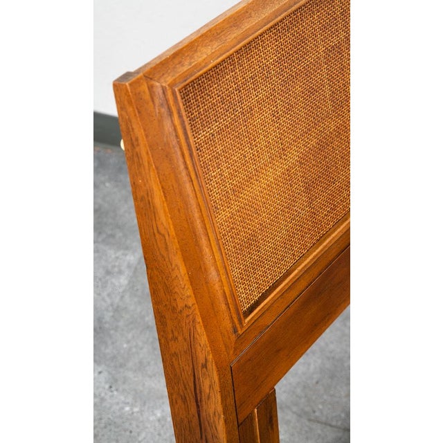Mid Century Modern Headboard Bed Frame Twin Size Founders Cane Attributed to Jack Cartwright For Sale In Sacramento - Image 6 of 10